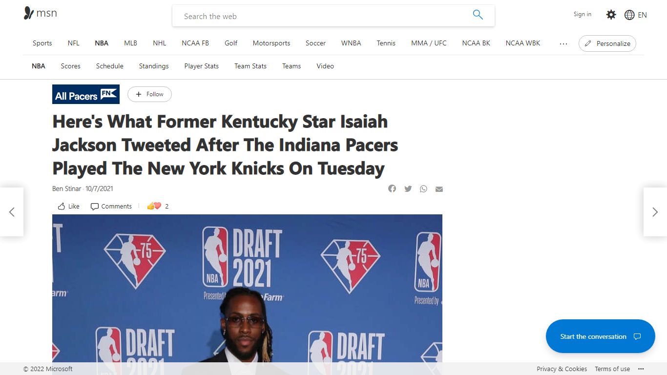 Here's What Former Kentucky Star Isaiah Jackson Tweeted After The ...